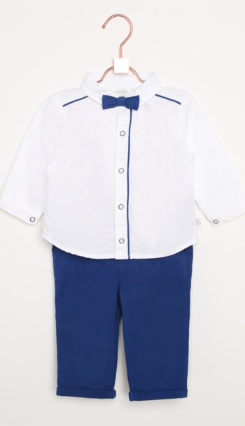 White Blue Suit