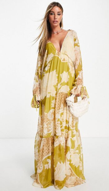 Long Yellow Party Dress